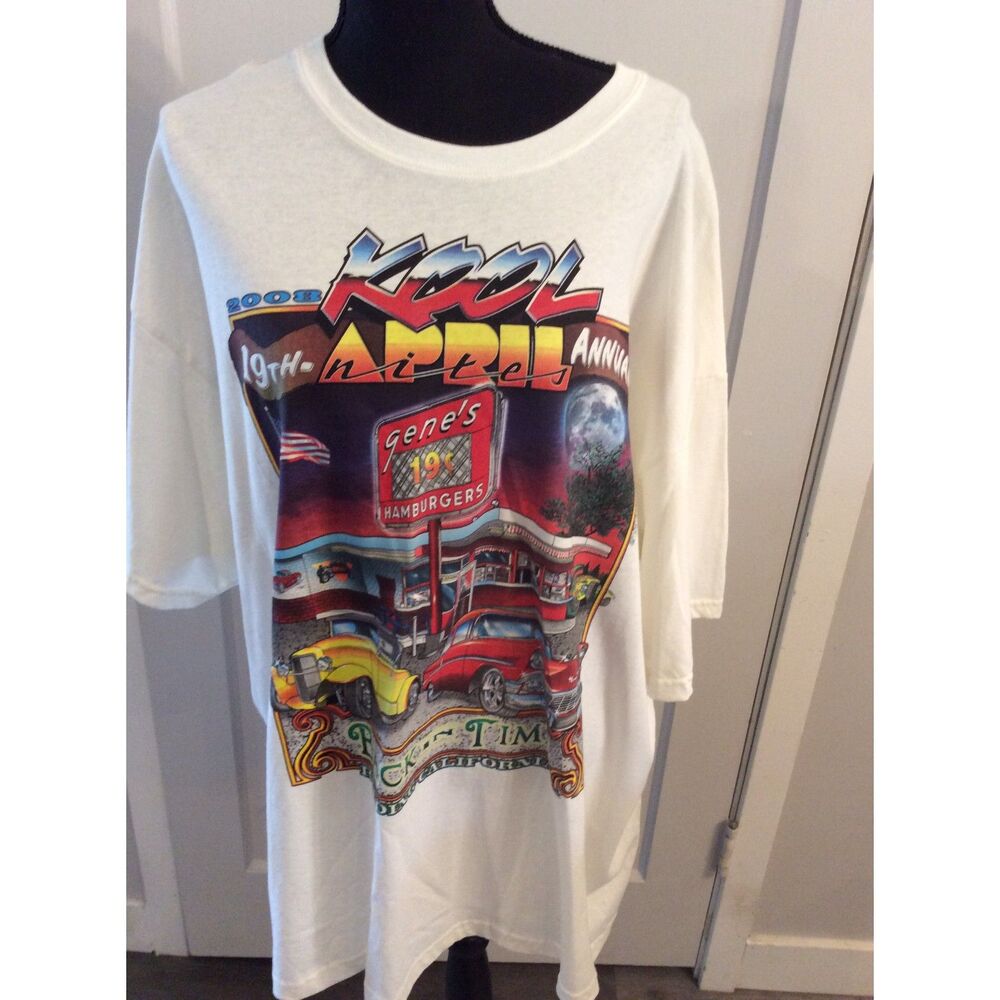 Plus size 2XL Tee 2008 Back in time Car Show Nice Graphics Mens